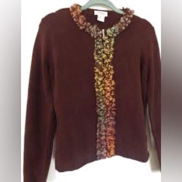 Vintage Chicos Sweater medium brown - Picture 1 of 2